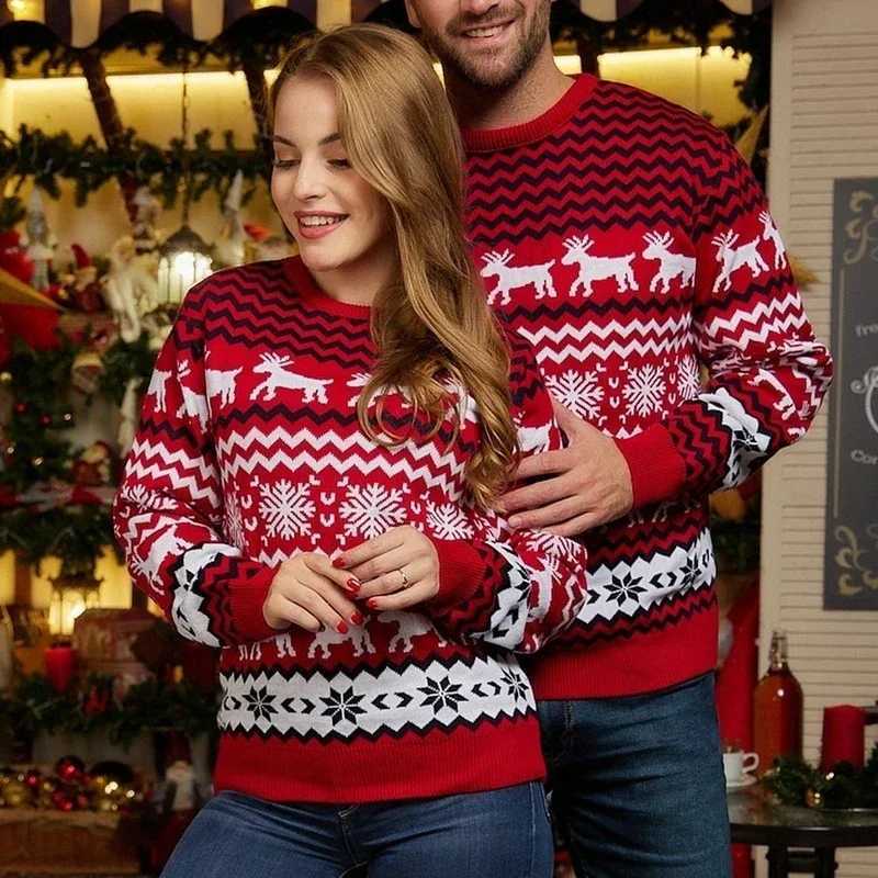 2025 Winter Mom Dad Kids Christmas Sweater Casual Soft Jacquard Knitwear Allover Print Family Matching Pullover Xmas Look Jumper L251021HYQZ