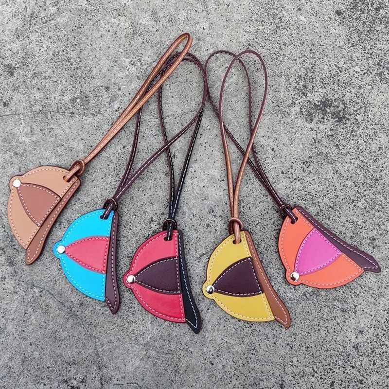 Classic Fashion Cute PU Leather Hat Shape Pendant Girl Bag Charm Accessories Women Handbag Key chain W251021