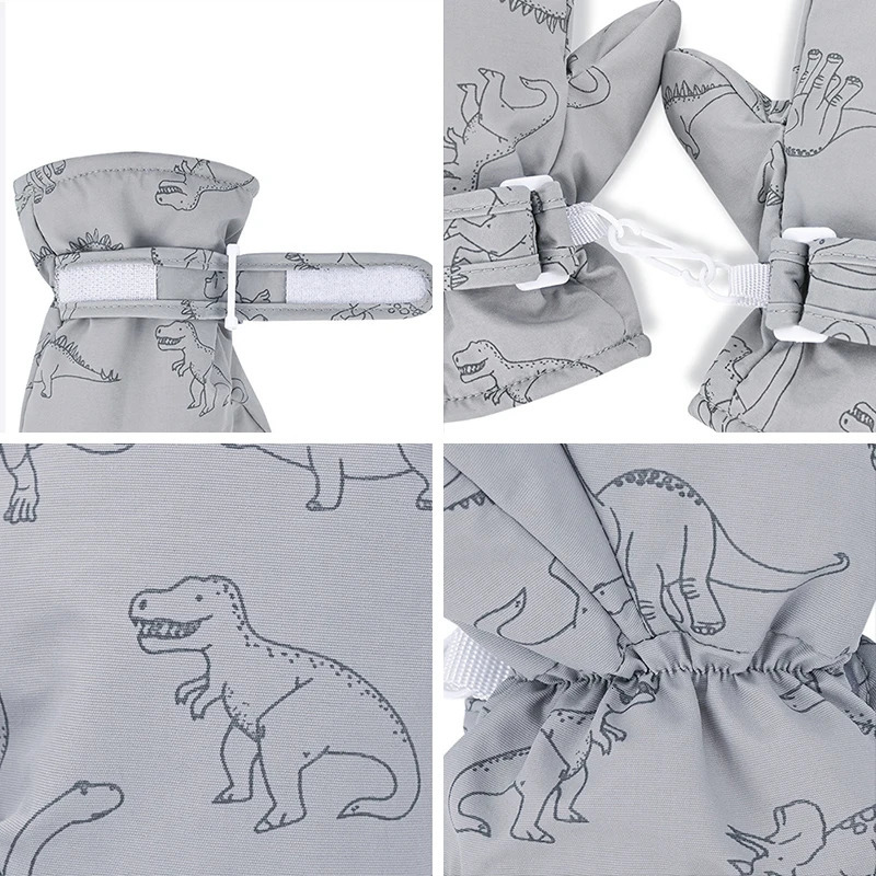 Kids Winter Ski Gloves Cute Cartoon Warm Mittens Nonslip Windproof Waterproof Outdoor Sports Gloves for Children Boys Girls 251021