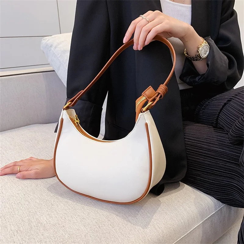 Women Bag Clutch Handbags Solid Color Leather Underarm Shoulder Bag Casual Female Shopper Tote Hobos Bags 251015
