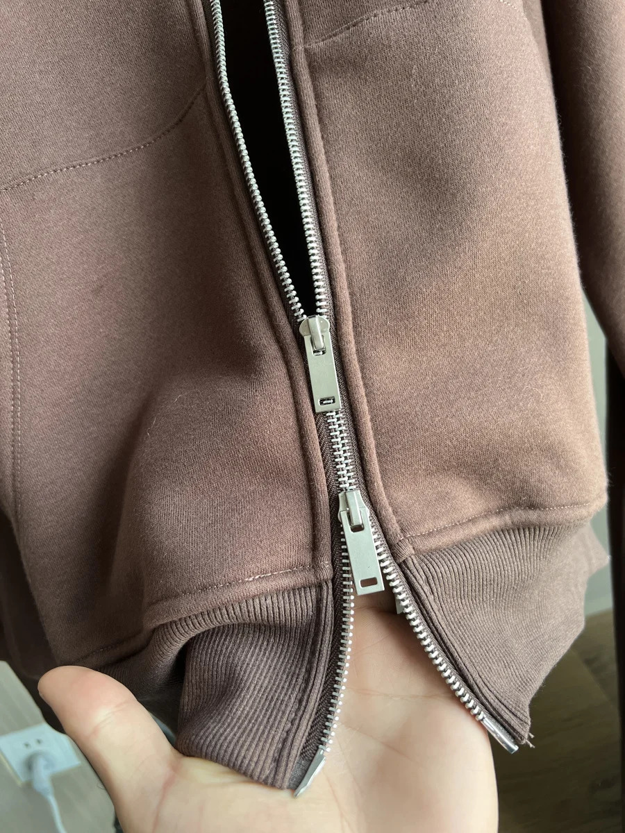 ETJ FallWinter womens casual sports oversized zipper hoodie wide leg mop sweatpants set 4174842 251021