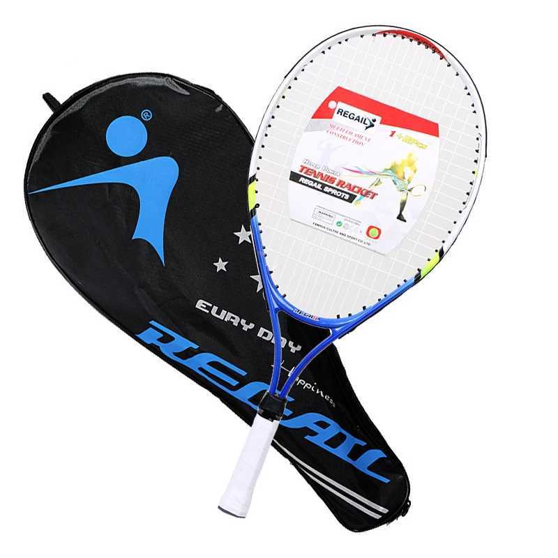 Special Aluminum Alloy Tennis Racket for Teenagers Strong Nylon Wire for Childrens Training 23 in W251021
