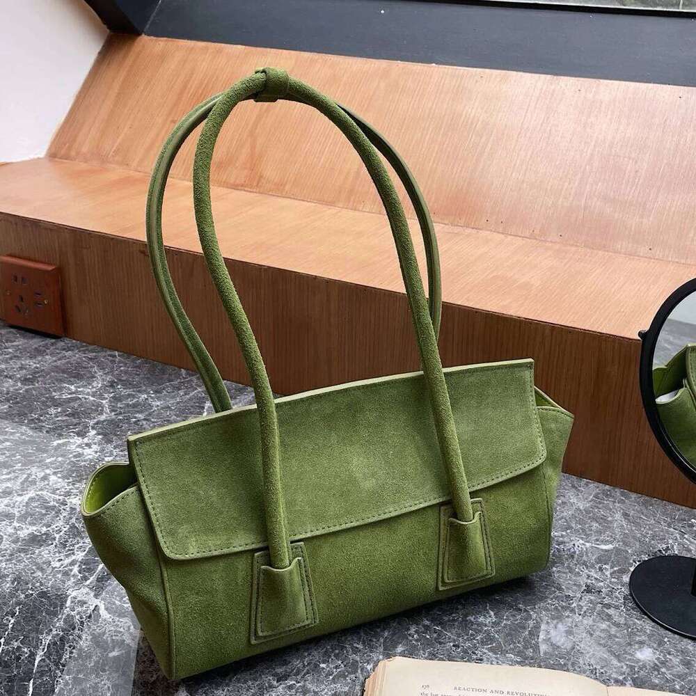 Suede Women's Armpit New Niche Design Frosted Cowhide Vintage High Quality Large Capacity Hand-Laundry Shoulder Bag 251021