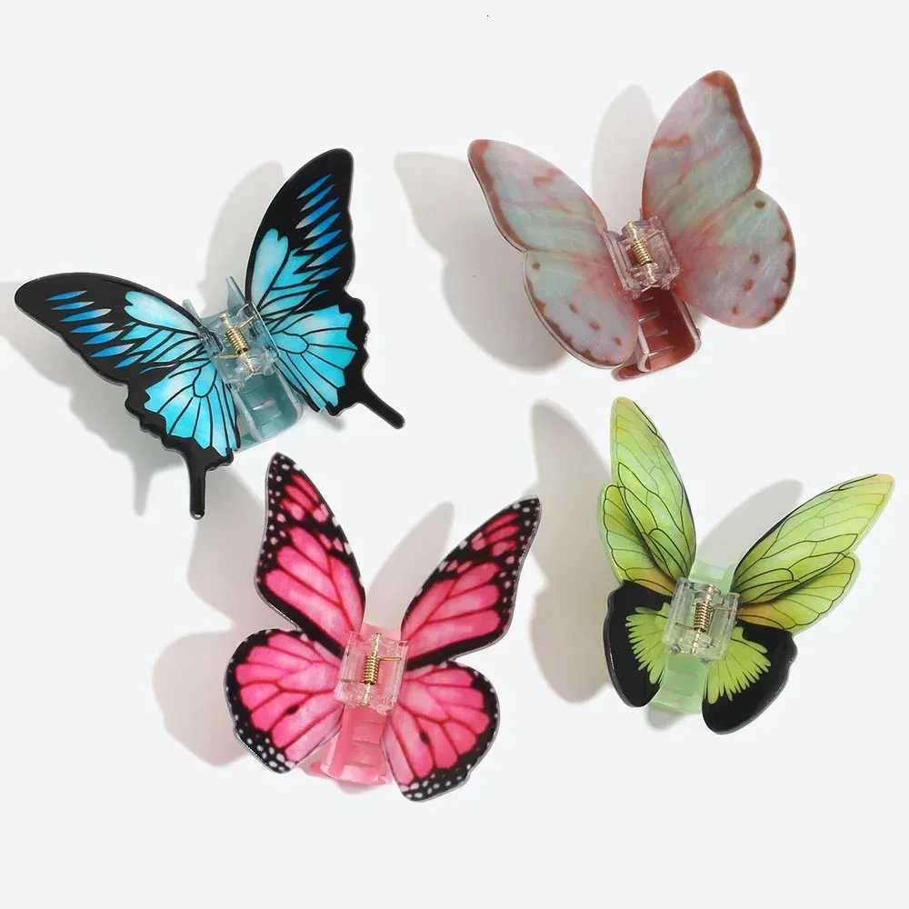 Large Butterfly Hair Claw Clip Super Fairy Girl Colored Claw Clip Accessories Fine And Medium Hair Accessories Y2k AccessoriesW254021
