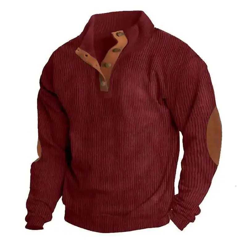 Fashion Autumn Winter Corduroy Long Sleeve Hoodie Casual Stand Collar Loose Fit Sweatshirt for Outdoor Wear New Arrival 2025 W251021