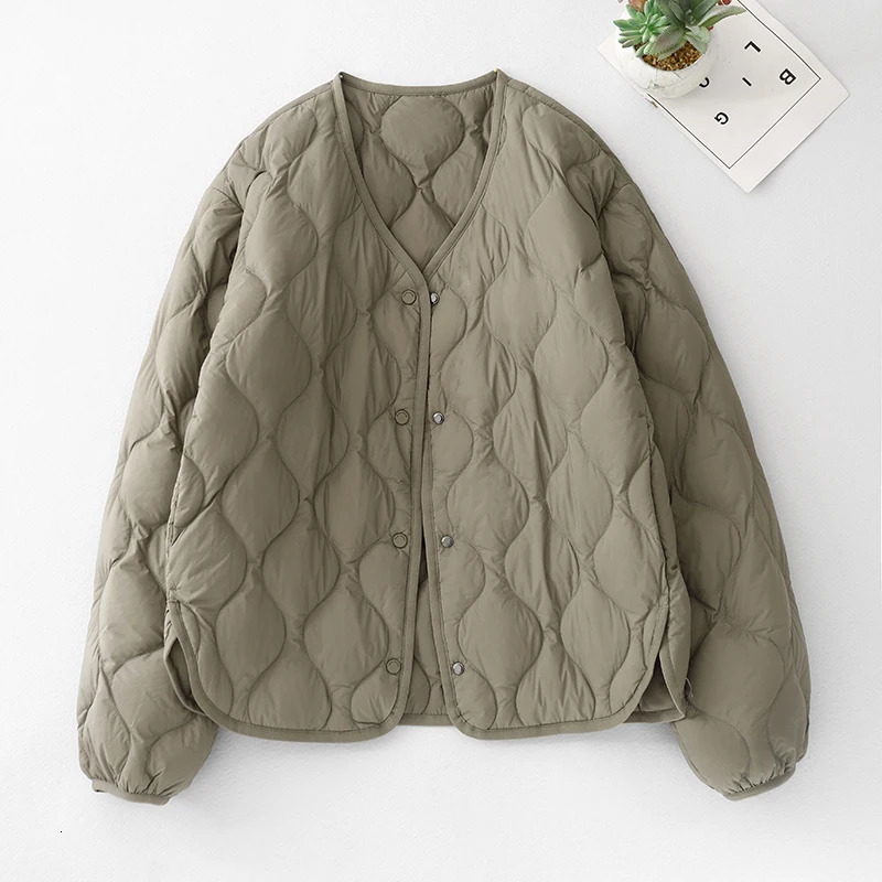Lightweight Padded Cotton Jaet Womens Faion ort Loose Casual round Ne Outerwear Warmth Autumn Winter Coat 251021