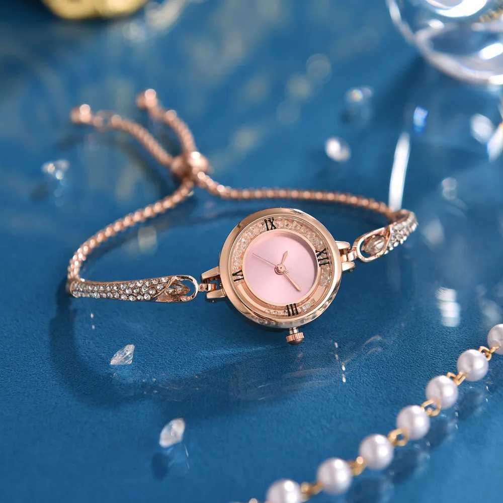 New rhinestone quicksand studded simple fashion pullout bracelet quartz for Christmas and Halloween giftsXJ251021