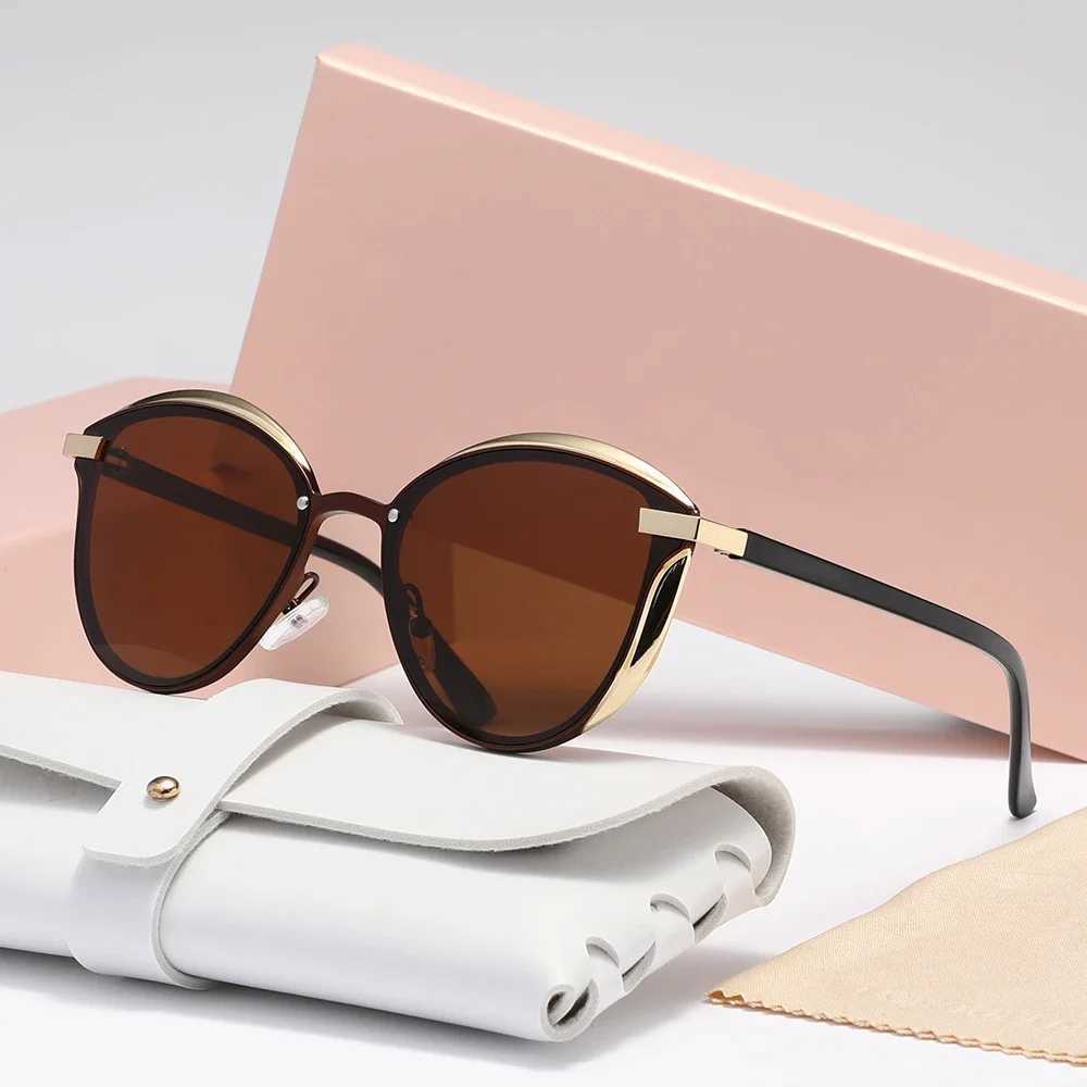 New Style Polarized Sunglasses For Women Catmore Round Sun Glass Ladies Woman Eyewear Accessory UVAB Protection J251114