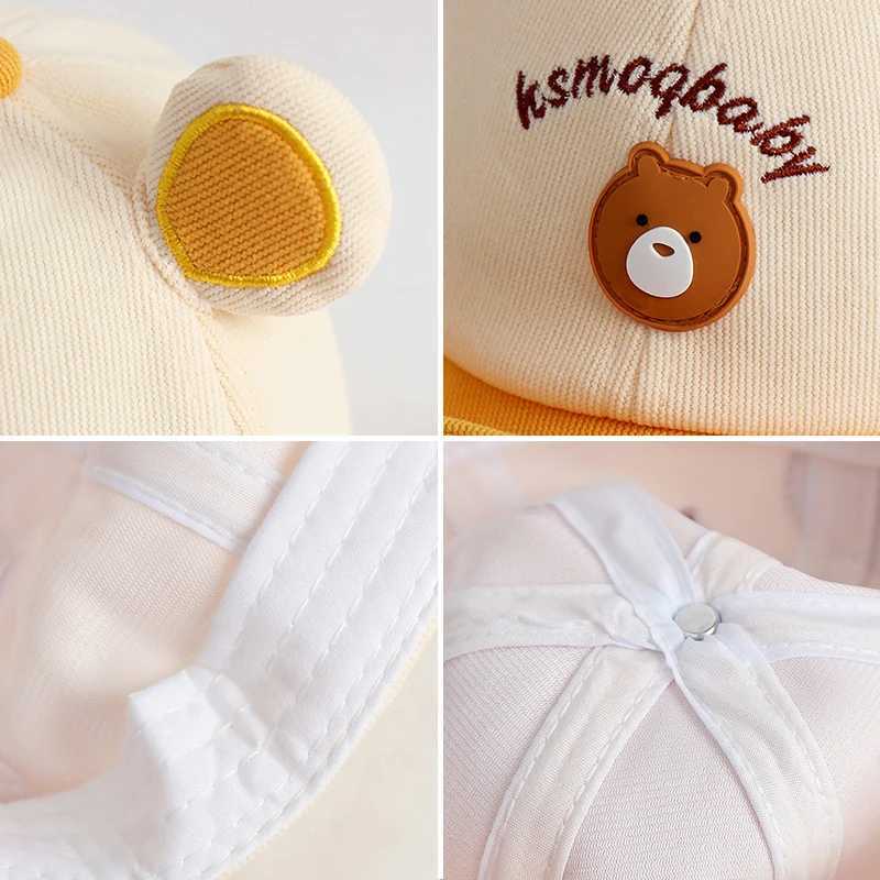 Cartoon Bear Baby Baseball Cap With Ears Cute Animal Sun Hat for Boys Girls Casual Infant Peaked Hat J251021
