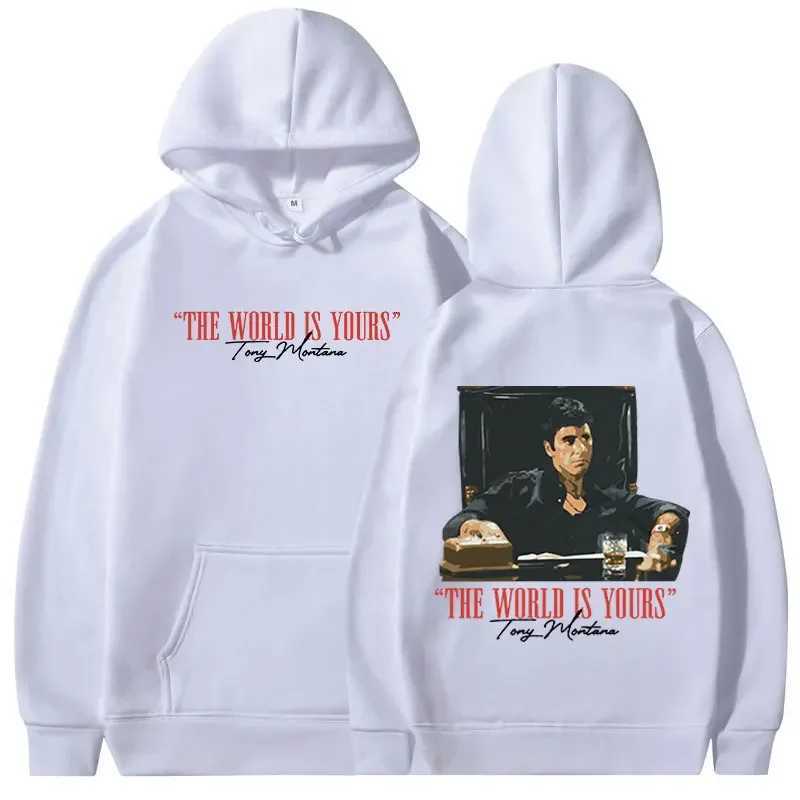 Classic Scarface movie mens and womens hoodies retro gothic pullovers sweatshirts the world is your Tony Montana W251021