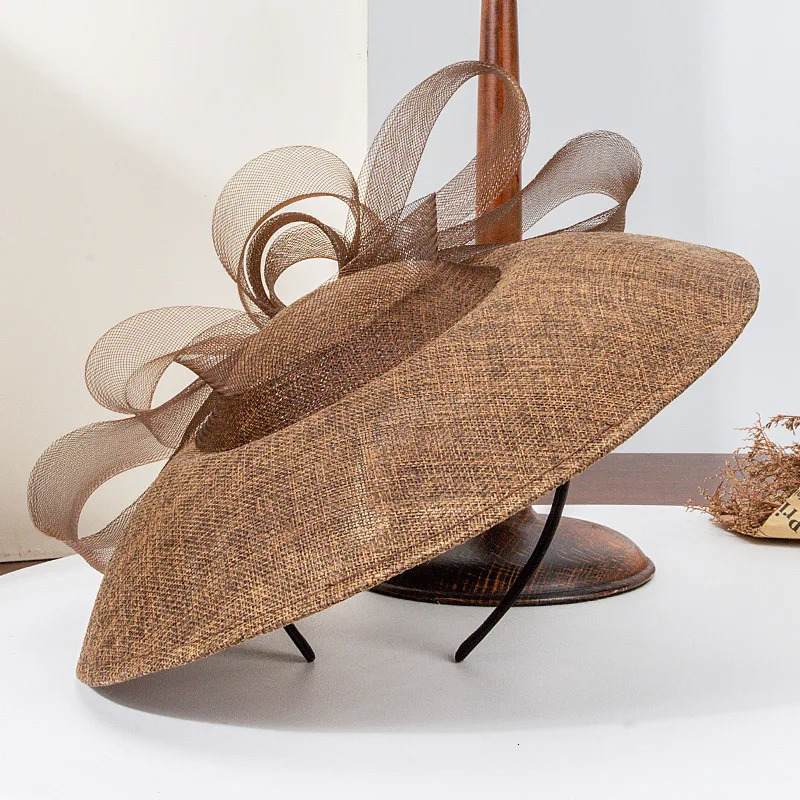 2025 French Wide Brim Cloche Hat Vintage Bow Ladies Tea Party Elegant Spring Summer 251016