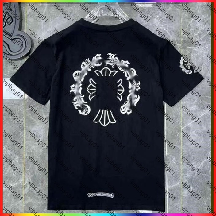 Summer Designer T-shirt Casual Men's and Women's Loose Round Neck chrome T-shirt Embroidered and Letter Printed Short Sleeve Bestseller Luxury Fashion Street T-shirt