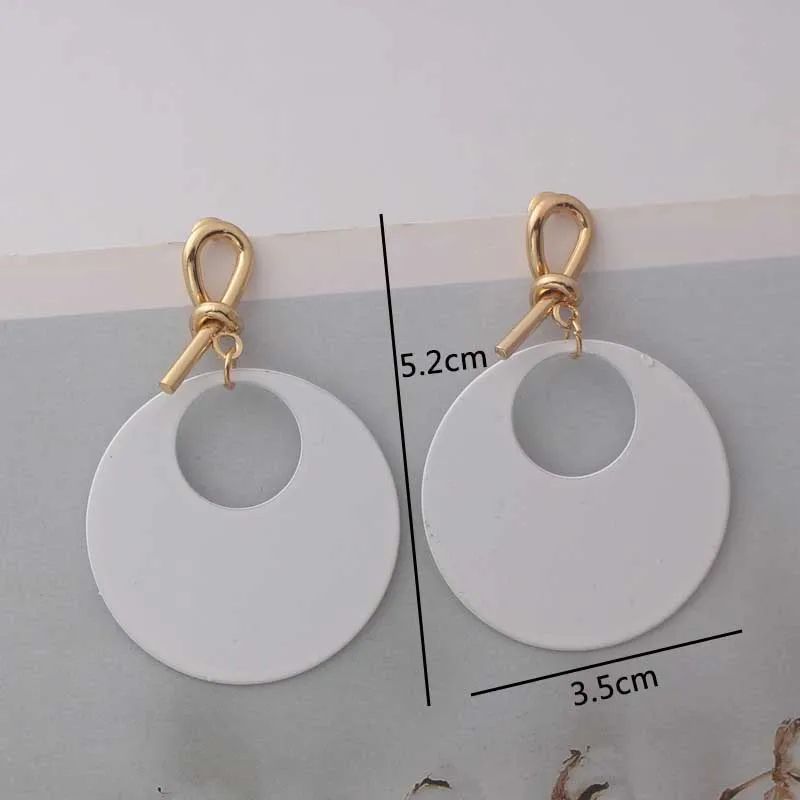 White Color Hanging Earrings for Women Fashion Long minimalist temperament Women's earrings S925 sterling silver earrings Designer earrings