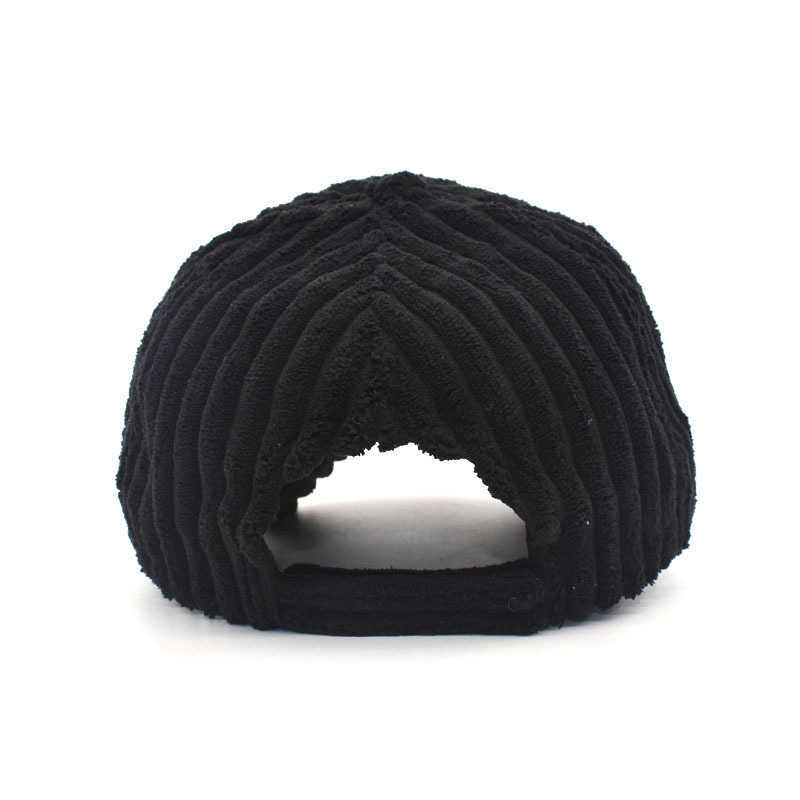 New Autumn Winter Hat Women Baseball Cap Striped Corduroy Street Casual Duckbill Cap Trendy H251020