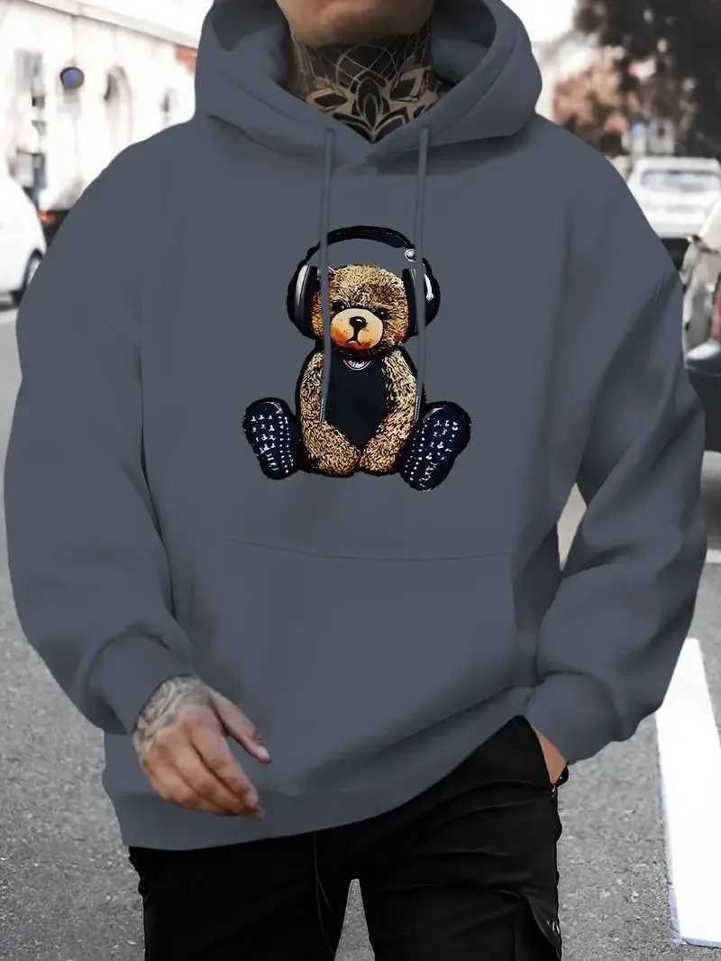 The new mens sweatshirt for Spring and Autumn 2025 is comfortable soft casual and fashionable featuring bear prints W251021