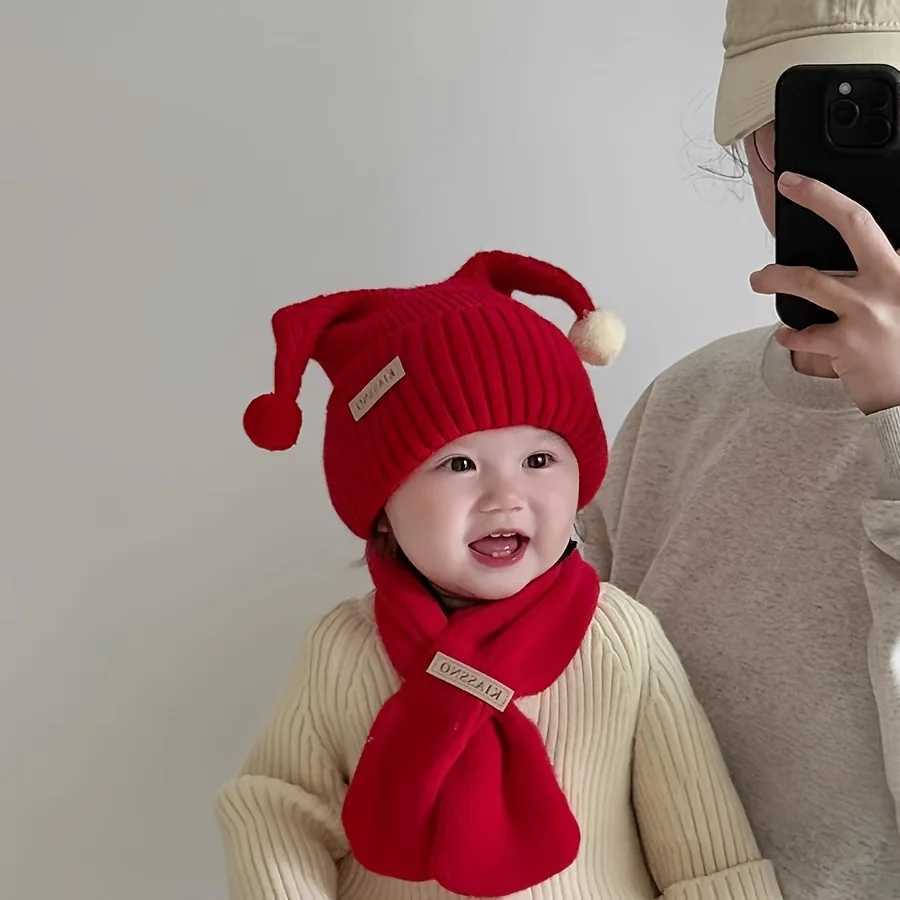 Kids Knit Hat Soft Stretchy Winter Beanie Lightweight Warm Hat for kids Easy SlipOn Party Everyday Cold Weather Cap Red J251021