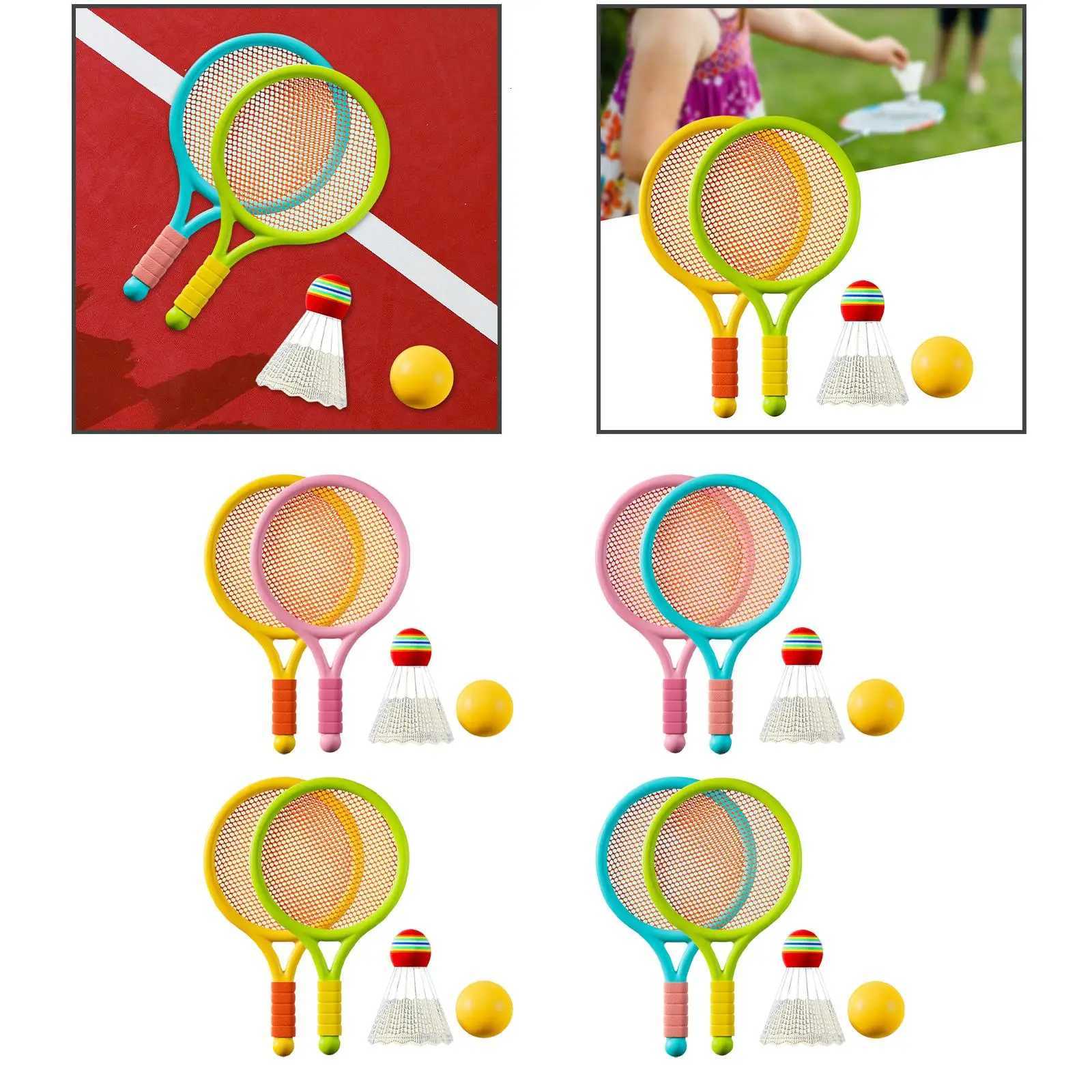 Children Badminton Tennis Set Sports Durable Tennis Racket for Kids for Play Beginner Players Beach Toys Indoor Outdoor Boys W251021