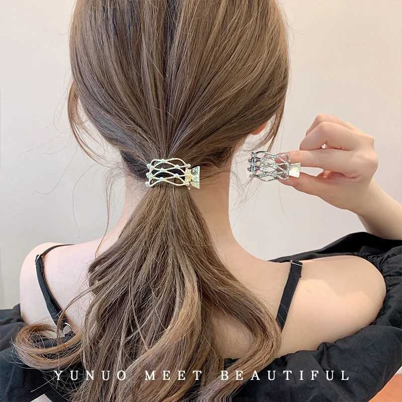 New Pearl Rhinestone Hair Claws Girl for Women High Ponytail Clip Fixed Hairpin Fashion Hair Accessories Headwear GiftsW254021