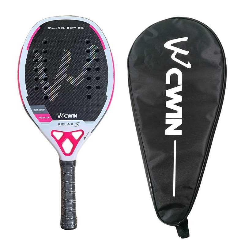 3K Camewin Beach Tennis Racket Full Carbon Fiber Rough Surface Outdoor Sports Racket For Men Women Adult Senior Player 2025 New W251021