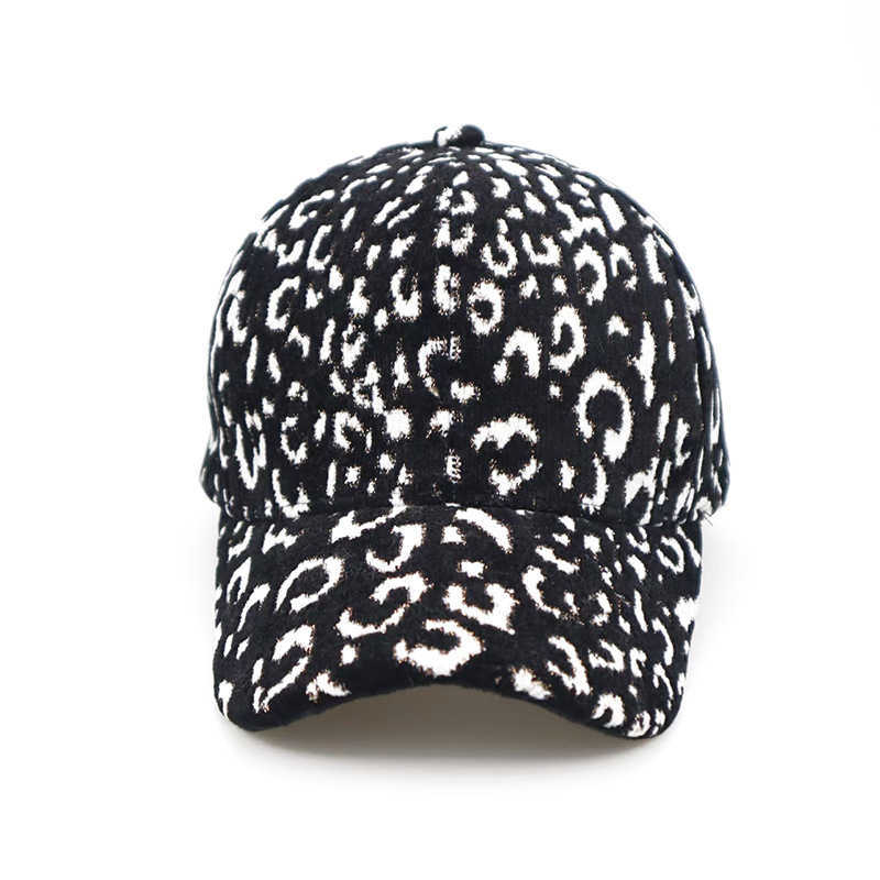 New Autumn Winter Hat Women Leopard Print Baseball Cap Warm Fashion Peaked Cap Outdoor Casual Personality Allmatch New H251020