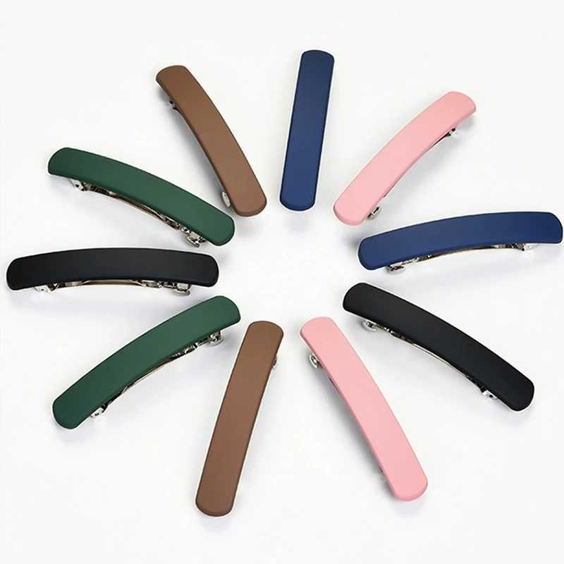 Korean Solid Acrylic Rectangle Hairpins Hair Clips Women Simple Large Hair Clip Spring Clips Fashion Hair Headwear BarrettesW254021