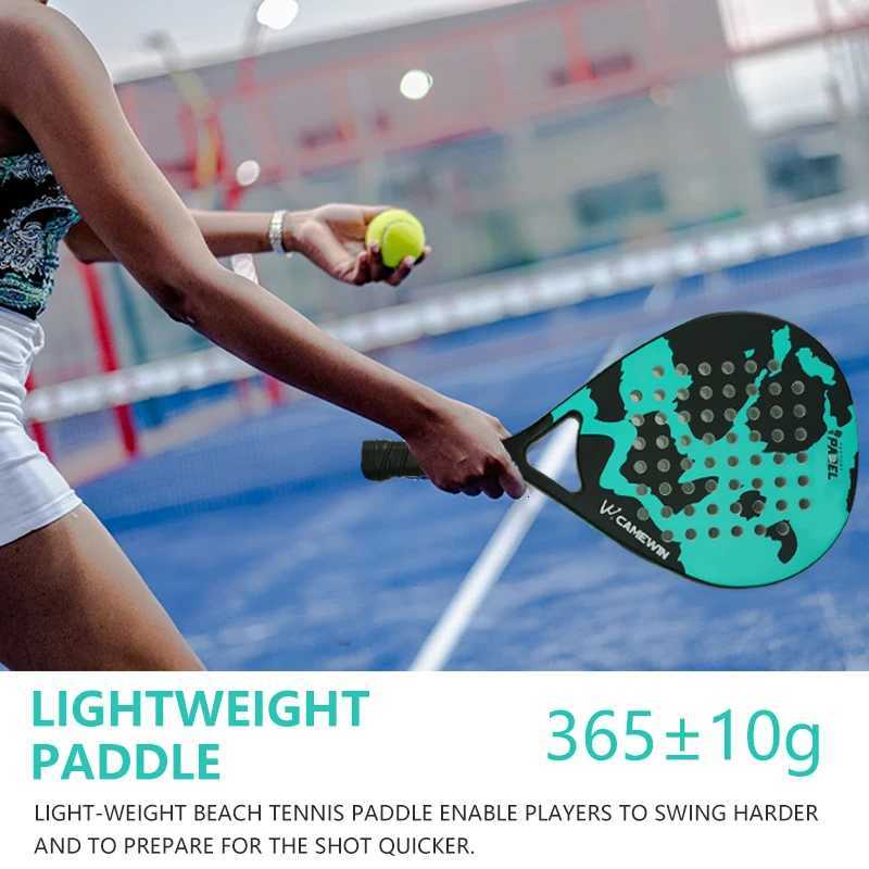 Lightweight Carbon Fiber Cage Padel Racket Tennis Racquet Sports Equipment Fitness And Health Good Elasticity High Quality W251021