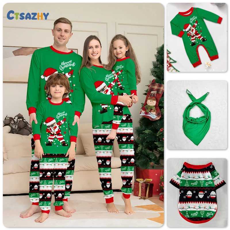 Christmas Family Matching Outfits Mom Dad Kids 2 Pieces Pajamas Set Baby Casual Loose Sleepwear Xmas Family Look Pyjamas L251021ZXMN