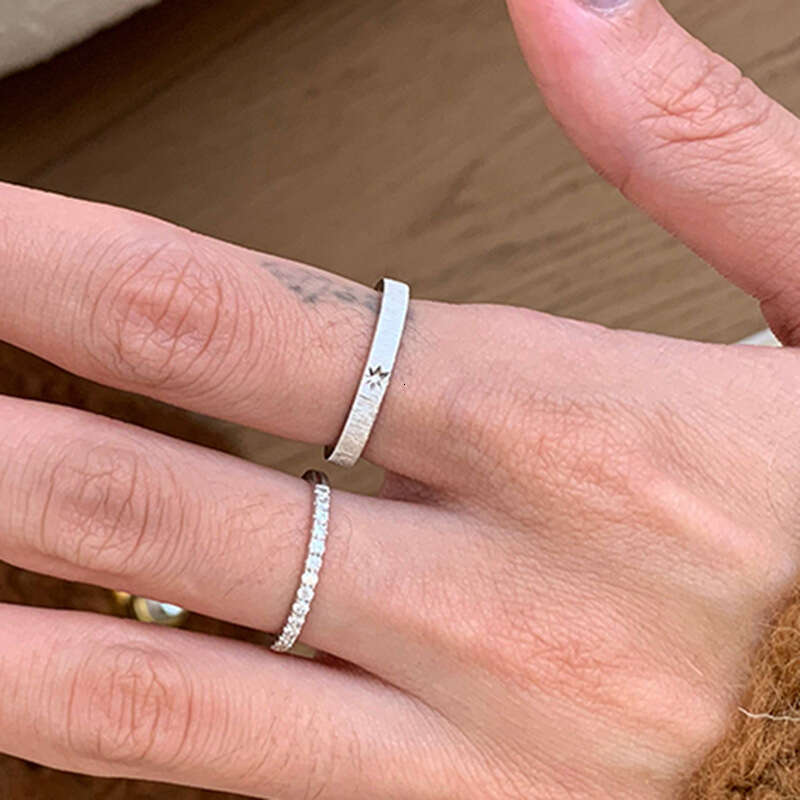 Mercury Style Brushed Ring New Fashion High-Value Design Design Light Luxury Unique Niche Designer Jewelry for Women