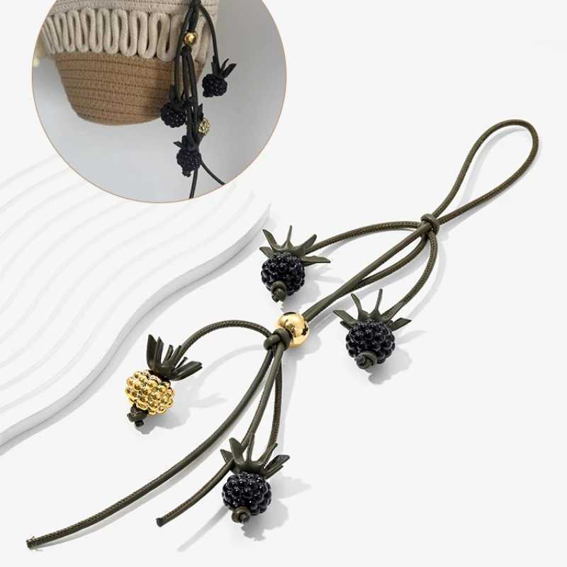 New Berry Raspberry Blackberry Tomato Cowhide Bag Charm For Womens Bag Fashion Decoration Pendant Hanging Bag Accessories J251121