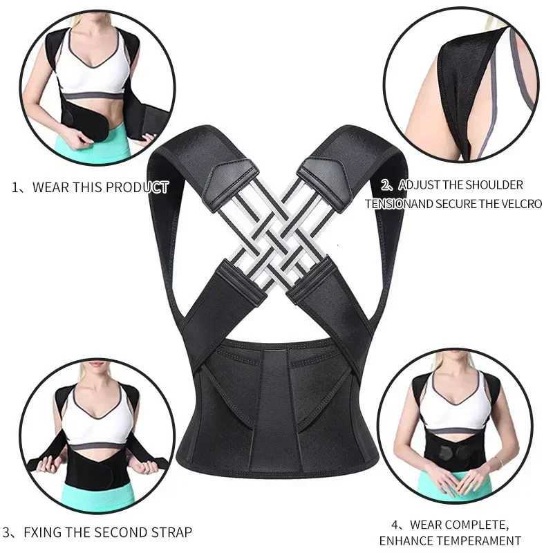 Back Shoulders Support Posture Corrector for Females Gym Rehabilitationequipment Yoga Back Belts Corset Lumbar Back Corrector1 D251021
