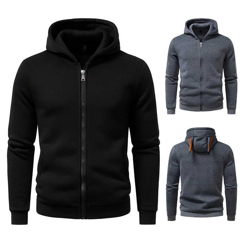 Mens Hoodies Shiny Hoodie Men Zip Up HipHop Male Hoody Men Dog Ear Cool Design Hooded Jacket H257 W251021