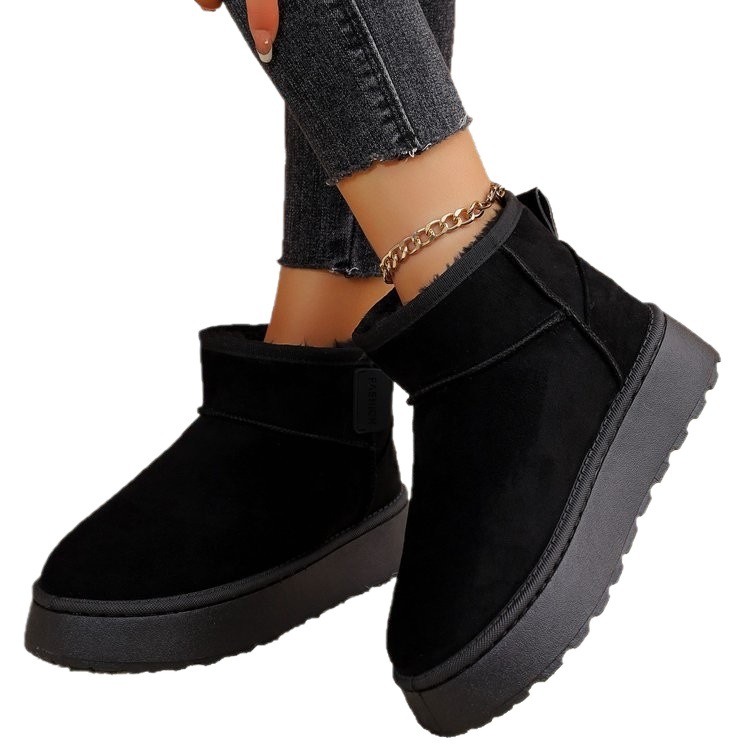 Free Shipping Designer Casual Shoes Winter new high top thick soled big toe snow boots with plush warm shoes Practical Comfortable fit