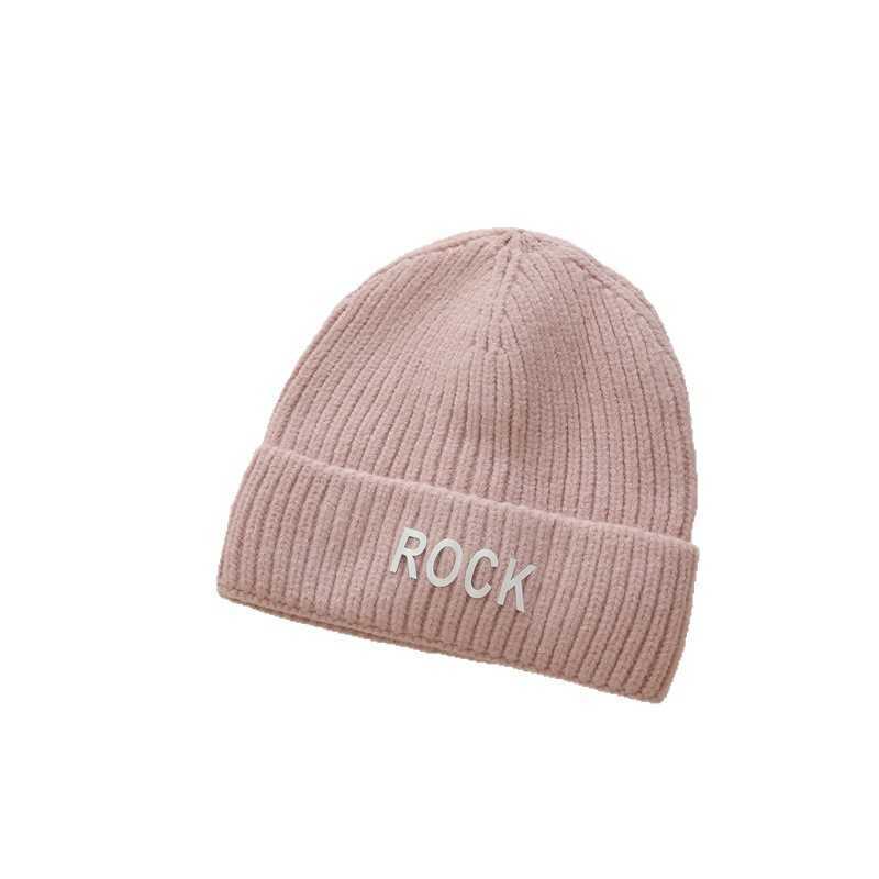 Style Letter Embroidered Wool Hat for Women Winter Fleecelined Thickened Warm Knitted Hat Autumn Winter Versatile Style H251020