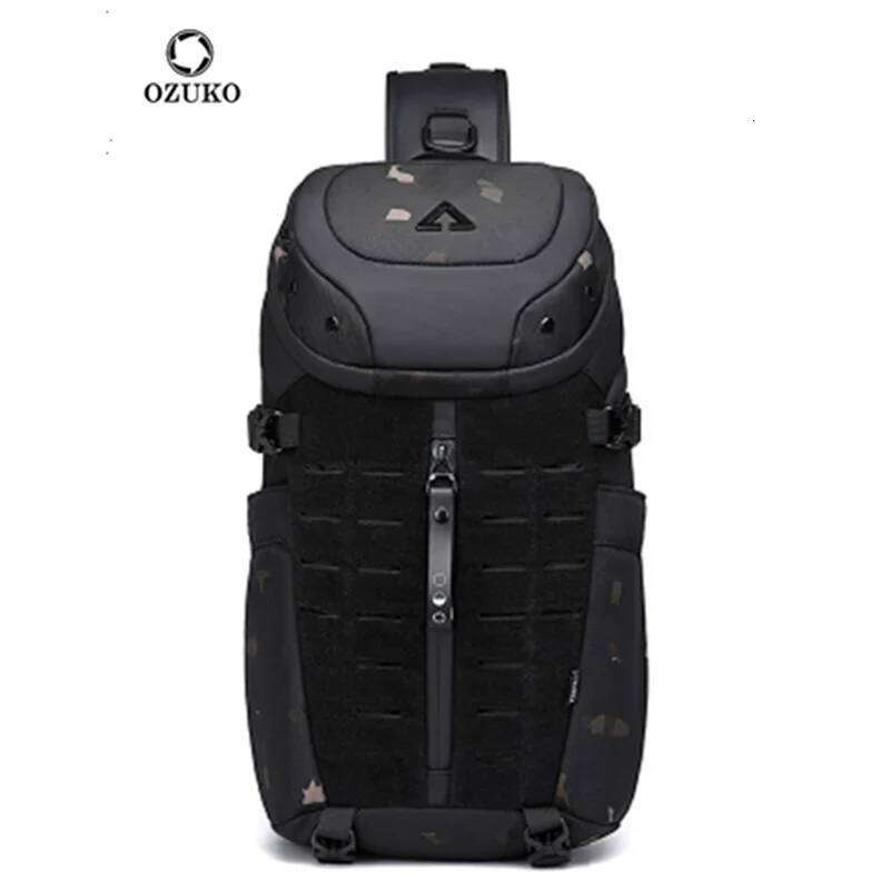 Designer Luxury Ozuko Chest Cross Bag Men Waterproof USB Man Crossbody Bag Anti Theft Short Travel Messenger Sling Fashion Designer