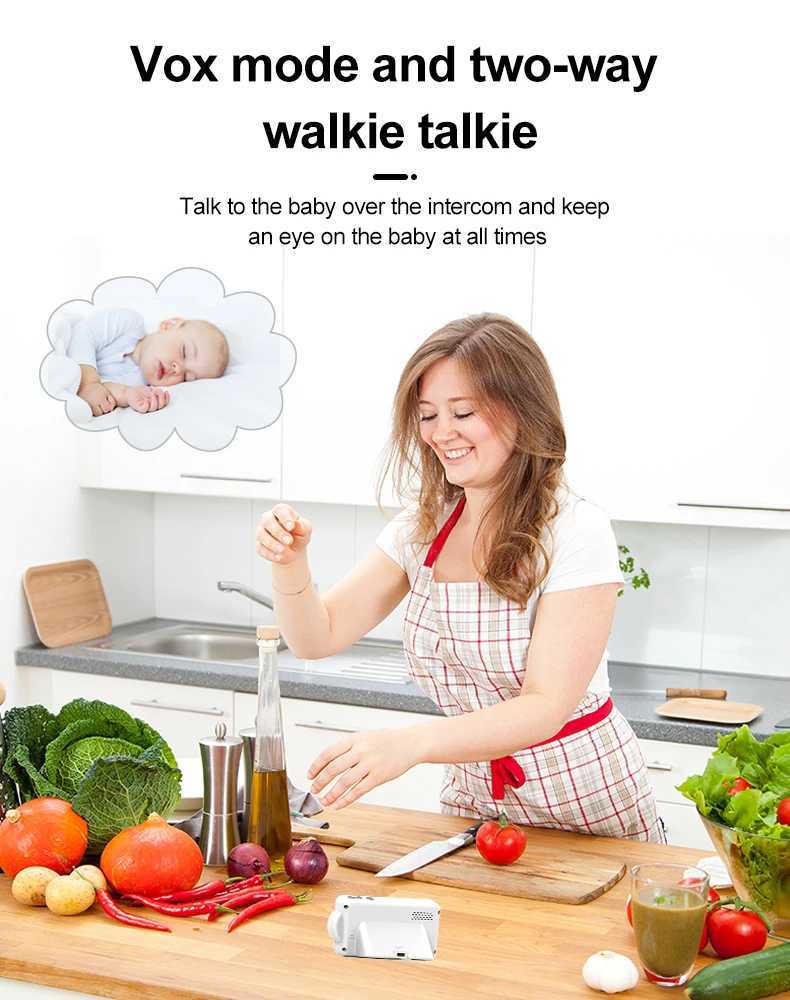 Baby monitor twoway audio voice intercom infrared night vision baby camera with monitor video surveillance security protection J2511211