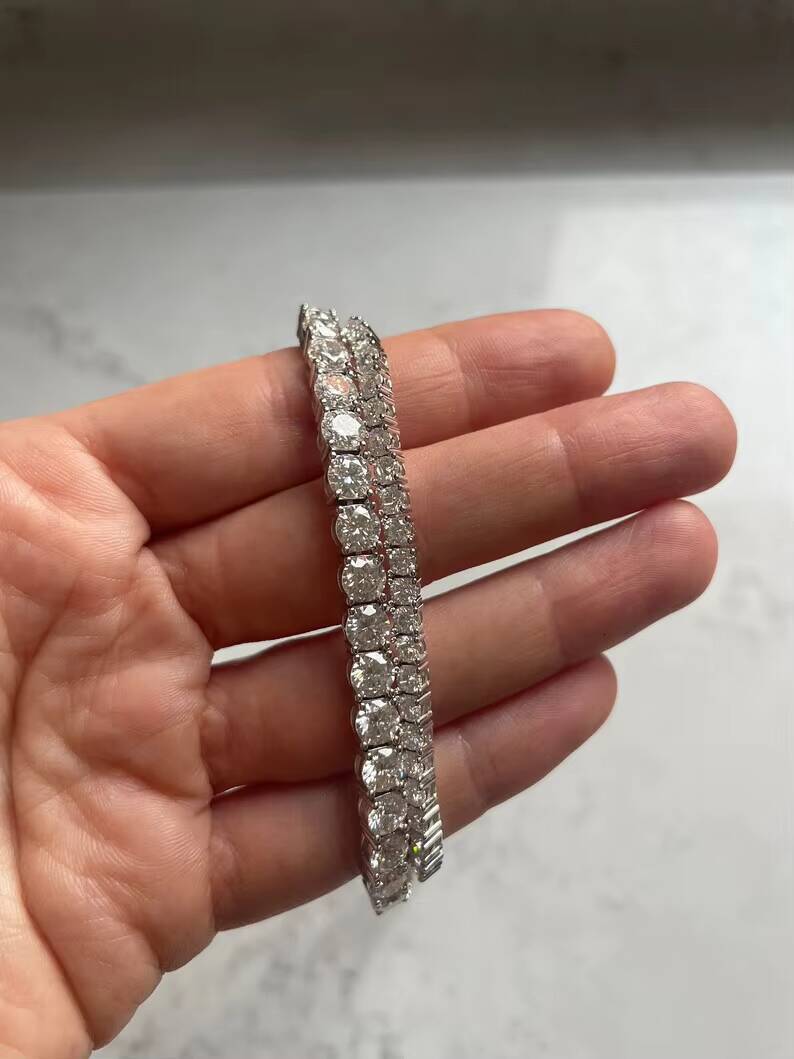 Rinntin SMN Luxury Men Women Hip Hop Iced Out Fine Jewelry 2MM 3MM 4MM 5MM S925 Silver Vvs Moissanite Tennis Chain Necklace