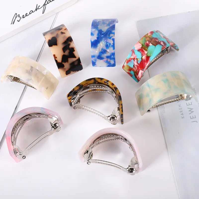 Acetate Spring Clip Hair Claw 6CM Women Elegant High Bun Updo Ponytail Hairpin Fashion Hair AccessoriesW254021