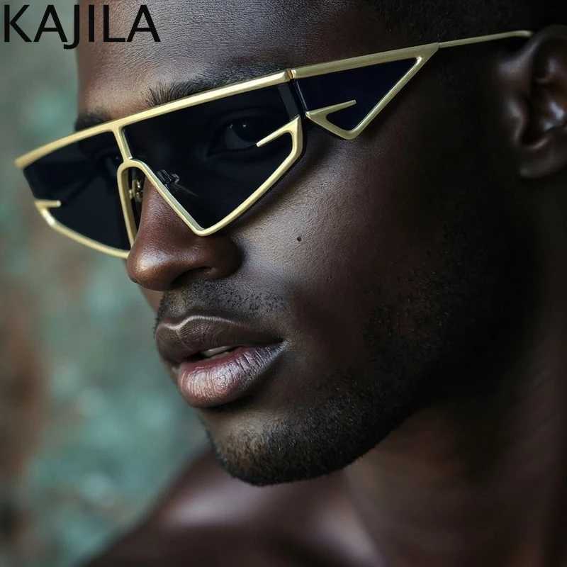 Y2K Punk Square Shield Sunglasses Men 2025 Luxury Brand Vintage Irregular Steampunk Windproof Sun Glasses for Women Cycling J251114