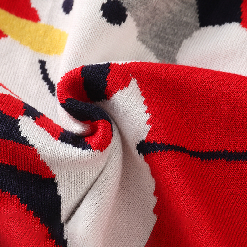 New hot selling designer children's clothing Christmas children's sweater double-layer jacquard snowman cartoon pullover sweater long sleeve