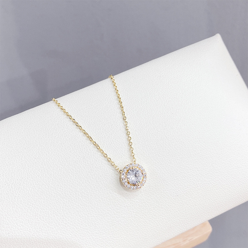 Designer necklace Fashionable gold-plated necklace, women's zircon shell collarbone chain Necklace for women free shipping Valentine's Day g