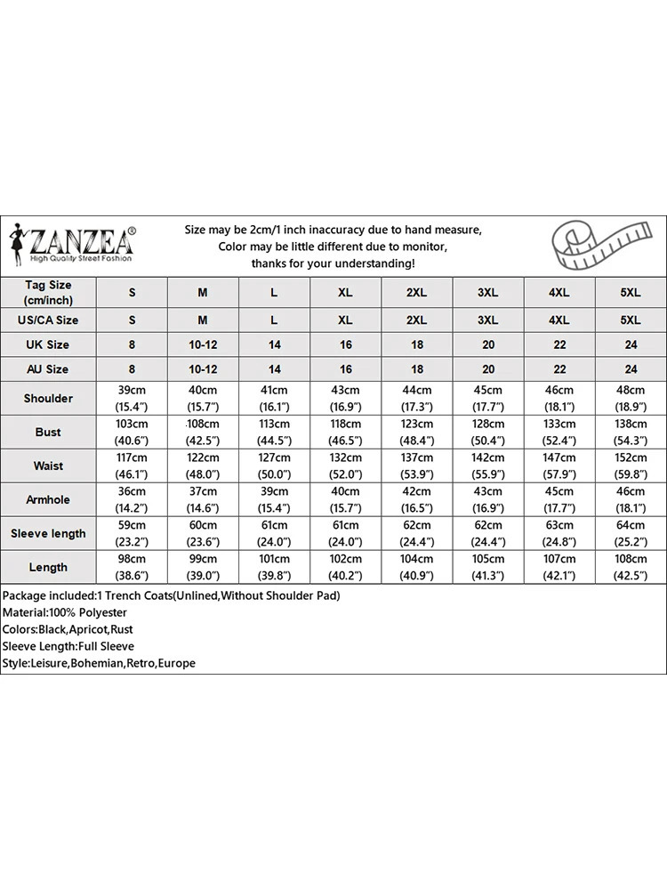 Women Autumn Trench Coats ZANZEA Fashion Lapel Long Sleeve Windbreaker Solid Outwear Office OL Coat Jackets Oversize 251017