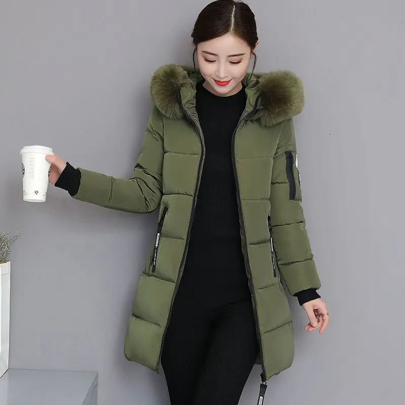 Quilted Parkas Woman Long Padded Jackets Cotton Zipup Hoodie Coats for Women Youthful High Quality Elegant Loose Casual Great 251013