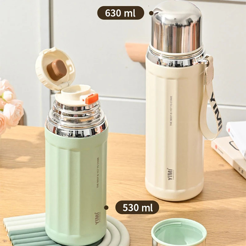 530630ml Large Capacity Food Grade Material 304 Stainless Steel Portable Vacuum Thermal Insulation Tumbler Thermos Seal Cup 251018 W260226