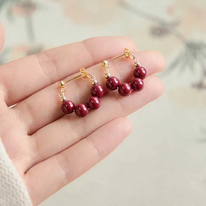 HandMade Earrings Natural Red Agate From Earrings Design Simple Fashion Fine Luxury Versatile Jewelry Gift J251021