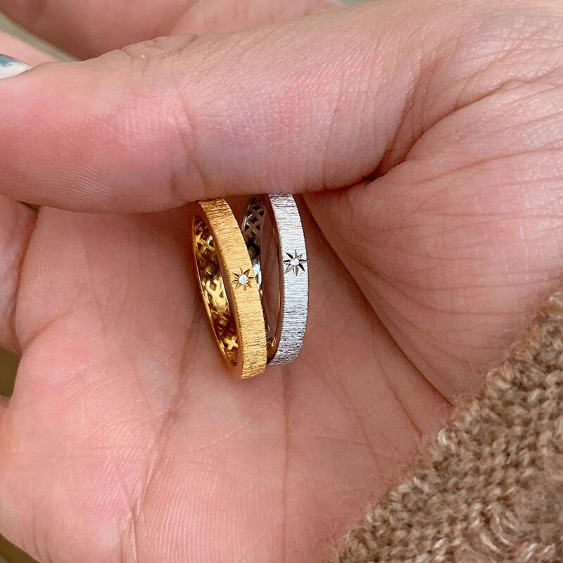 Mercury Style Brushed Ring New Fashion High-Value Design Design Light Luxury Unique Niche Designer Jewelry for Women