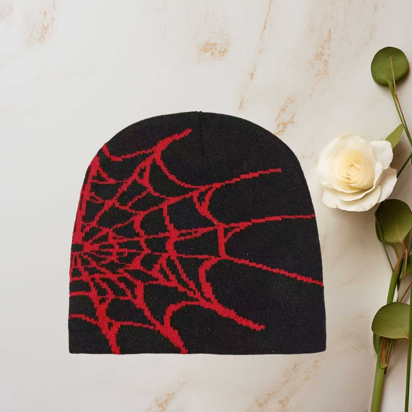 Autumn Winter Unisex Spider Web Knitted Hat Warm Beanie Trendy Hat Versatile Beanie H251020