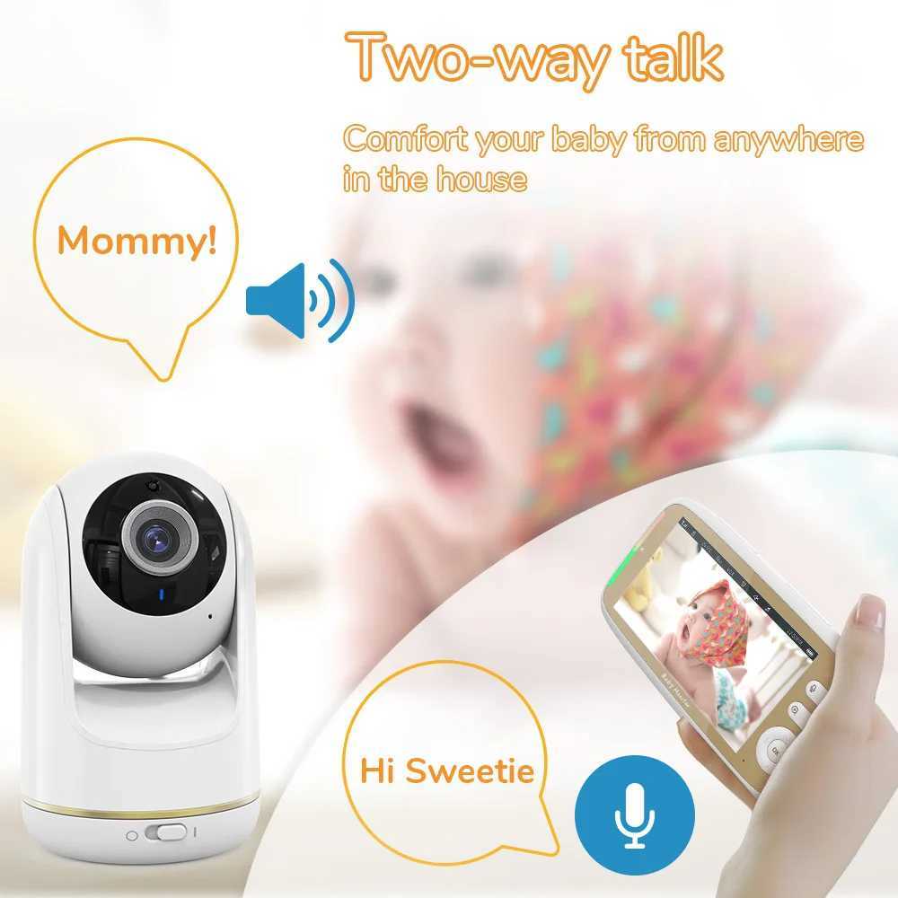 5Inch IPS Screen 720P Wireless PTZ Intercom Baby Monitor Temperature Monitoring Lullaby Nanny Cam VOX 3x Zoom Babysitter J251121