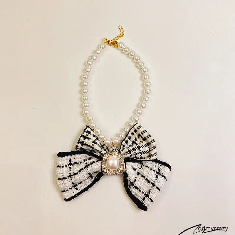 Pet Dog Necklaces With Bowknot Pearl For Kitty & Puppy - High-Grade Cat Necklace Jewelry Ddmycrazy