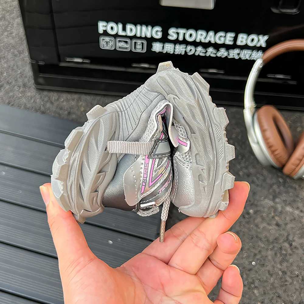 Trend Fashion Teenager Girls Sneakers PU Leather Waterproof Kids Sneakers Softsoled Breathable Childrens Sport Shoes W251021