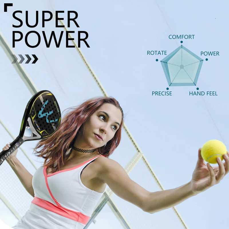 2K Carbon Fiber Padel Racket with EVA Memory Foam Cotton New Process Caged Tennis Racket Board Style Racket W251021